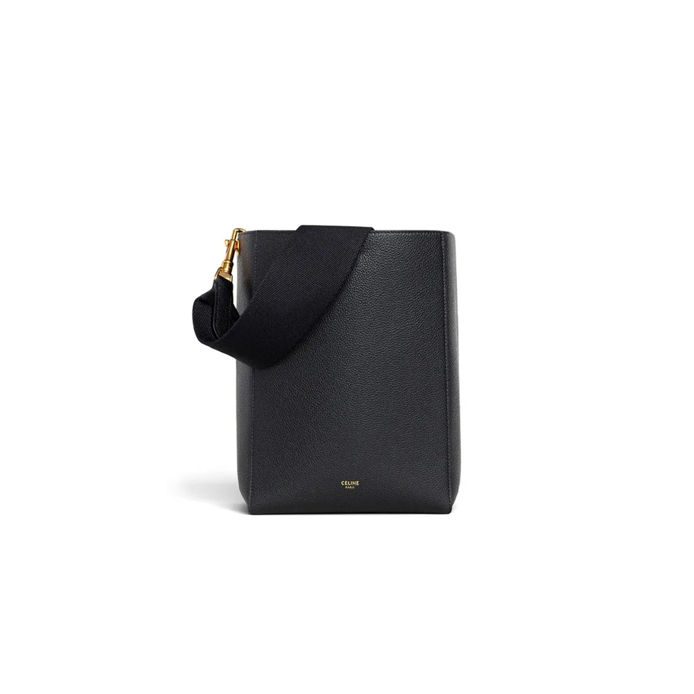 CELINE SMALL BUCKET BAG IN SANGLE SEAU PEBBLED CALFSKIN 189303AH4.38NO (25*18*12cm)